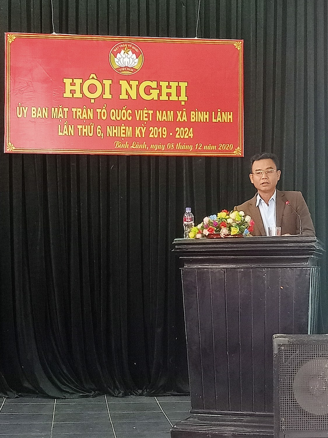 ông Võ Anh Trung - PCT Ủy ban MTTQ Việt Nam huyện phát biểu chỉ đạo Hội nghị